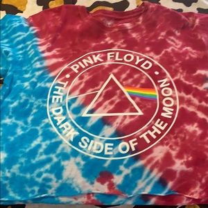 tie dye pink floyd crop top.  2 striped crop tops